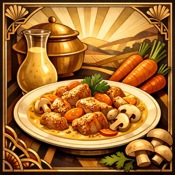 Kaninchen in Senfcreme Sauce