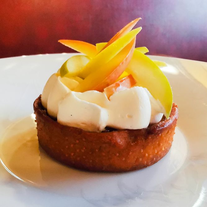 Winterliche Apfeltartelette