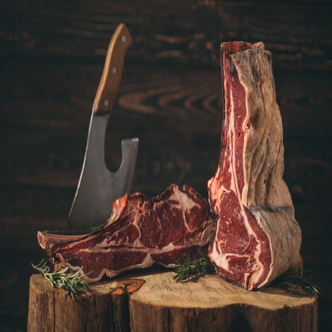 Côte de Bœuf, Rinderhochrippe & Sauce Bordelaise - zum selber Kochen, mit Zutaten & Rezept
