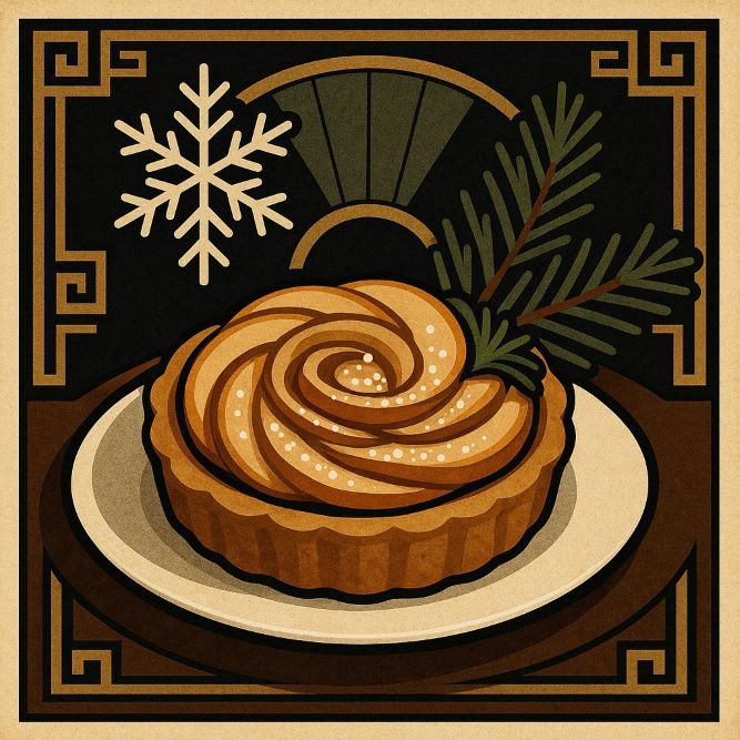 Winterliche Apfeltartelette