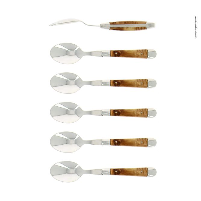 Kaffeelöffel mit Griff aus Wacholder - 6er-Set Kaffeelöffel mit Griff aus Wacholder - 6er-Set