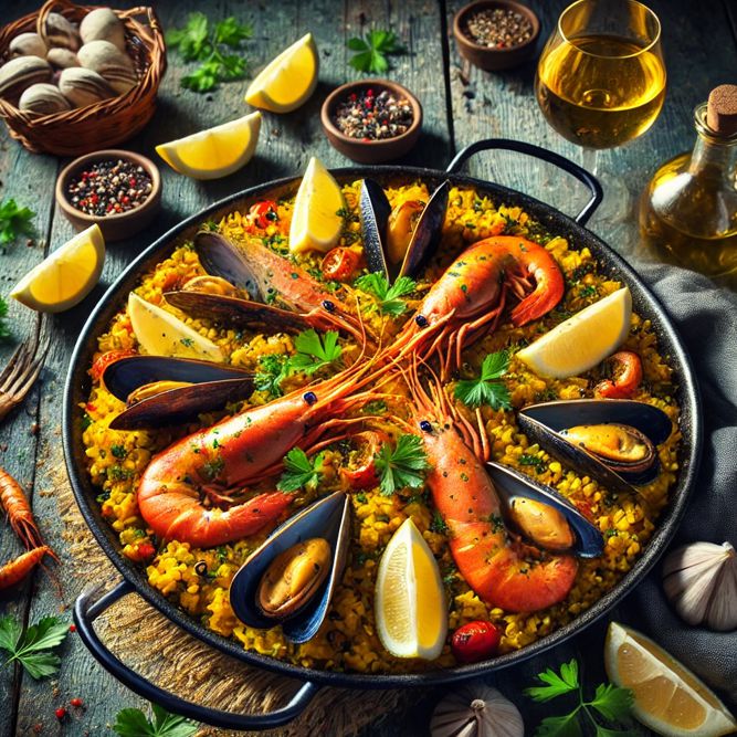 Le Moissonniers PAELLA in der Pfanne - zum selber Kochen