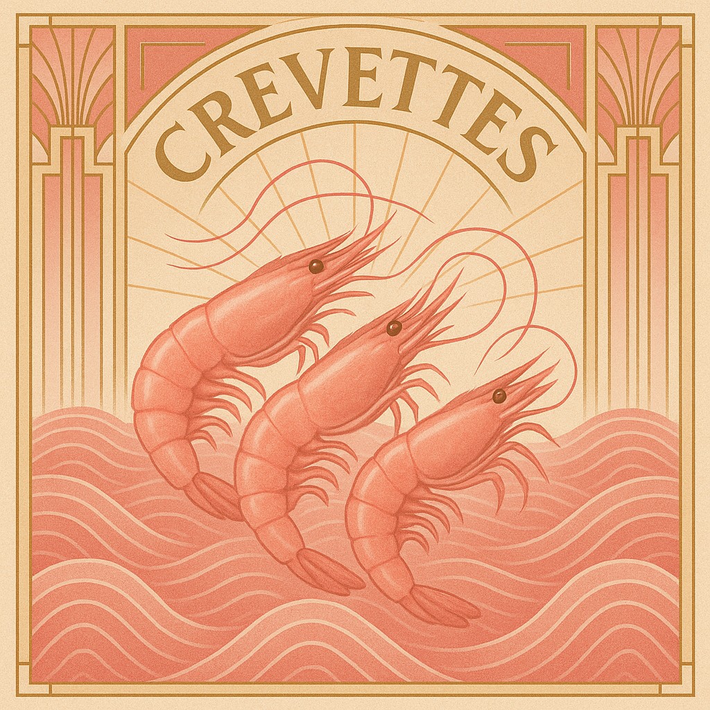 Rosa Krevetten-Bouquet - 5 Stück