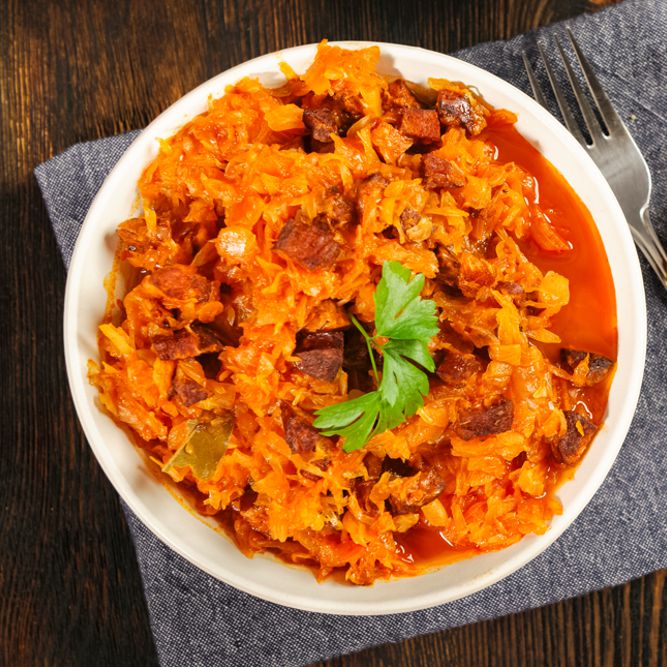 Bigos - polnisches Sauerkraut Bigos - polnisches Sauerkraut