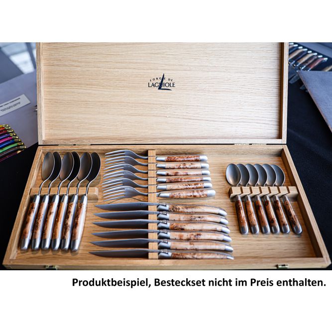 Helle Holzbox für 24 Besteckteile