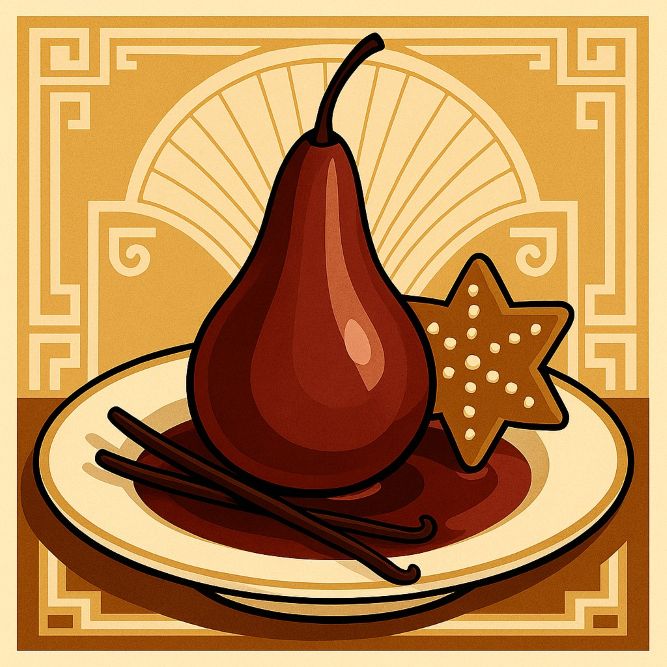 La Poire au vin rouge