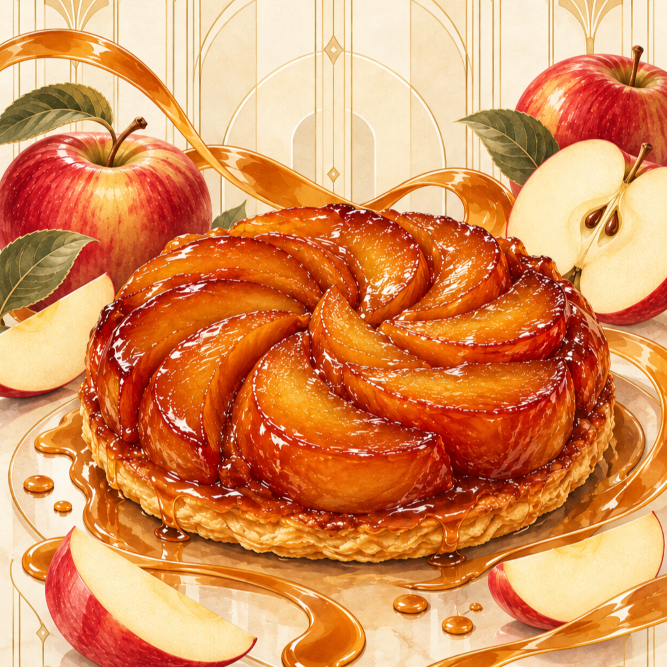 TARTELETTE  TATIN mit Crème fraîche