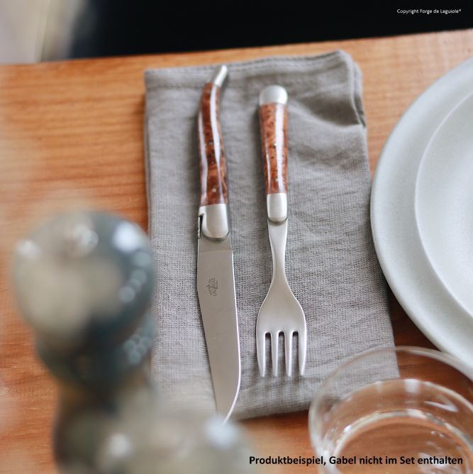 Tafelmesser mit Griff aus Thuja - 2er-Set