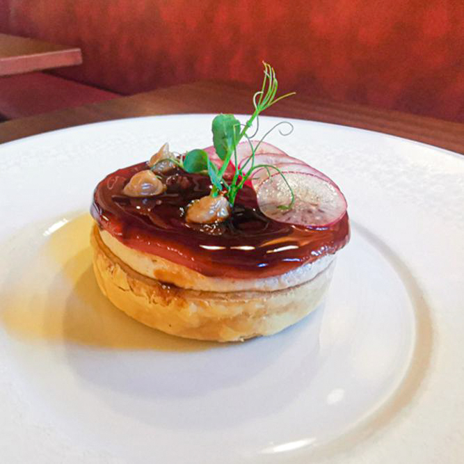 Tartelette von rotem Thunfisch Teriyaki